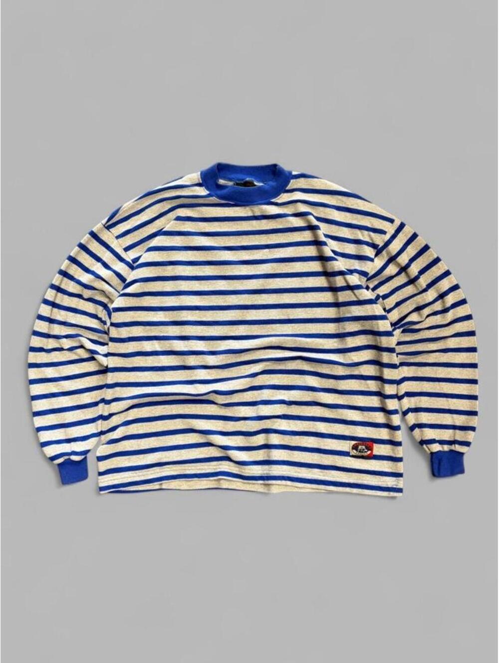 Vintage Blue / Grey Striped Long Sleeve